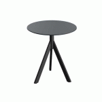 INFINITY TRIPOD TABLE DE BISTROT NOIR Ø70 CM - VEBA