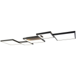 QAZQA - LEJO - LED DIMMABLE PLAFONNIER VARIATEUR INCLUS - 5 LUMIÈRE - L 122.5 CM - NOIR - DESIGN - ÉCLAIRAGE INTÉRIEUR - SALON I CHAMBRE I CUISINE I