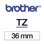 P-TOUCH RUBAN TITREUSE BROTHER - TZE - ÉCRITURE NOIR / FOND BLANC - 36 MM X 8 M - MODÈLE TZE-261