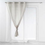 RIDEAU VOILE DOUBLE SABLE 140 X 240 CM DUETTOS GRIS