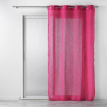 RIDEAU VOILE EFFET LIN 140X280CM ZAZY FUCHSIA