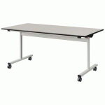 TABLE MALIBU RAB. 160X80 T5 DL ST BLC SEL W911/NOIR BLC 9016