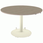 TABLE MANO MOB RÉG. Ø120 STR ALAISÉ CHÊNE BORDAL. CAPPU/1013 - MOBIDECOR