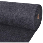 VIDAXL - TAPIS STRI� POUR EXPOSITION 1,2X15 M ANTHRACITE