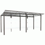 ABRI BUS MODULO 5 M AVEC BARDAGES LATÉRAUX - GRIS PROCITY - PROCITY