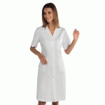 BLOUSE BLANCHE MÉDICALE BOUTONS PRESSIONS TISSU ULTRA LÉGER
