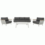 ENSEMBLE MAESTRO 1 TABLE BASSE 1 CANAPÉ 2 FAUT GRAPHITE/BLC - PROLOISIRS