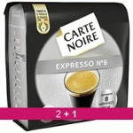 PACK 2 BOITES DE 36 DOSETTES CAFÉ CARTE NOIRE EXPRESSO N°8 + 1 OFFERT