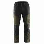 PANTALON DE TRAVAIL SERVICES STRETCH VERT OLIVE/NOIR TAILLE 42 - BLAKLADER