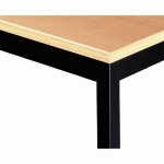 TABLE DE REUNION 120X60X60 PLATEAU HETRE/P IEDS NOIRS - MANUTAN EXPERT