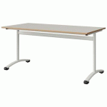TABLE MALIBU 160X80 T6 DL STRA ALAISÉ BLC SEL W911/BLC 9016