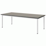 TABLE MALIBU 180X80 T3 4P STRA GRIS U727/NOIR BLC 9016