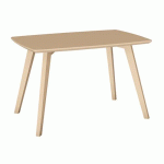 TABLE MOOD PLATEAU HÊTRE 100X200 4 PIEDS HÊTRE - MOBITEC
