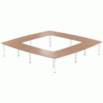 TABLE RÉUNION ATEM 400 X 400 CM PIED ROND BLANC /NOYER - MBA