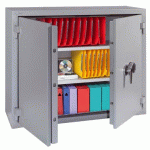 ARMOIRE FORTE VOL-INCENDIE SERRURE À CLÉ 190 LITRES 96 KG - MANUTAN COLLECTIVITÉS