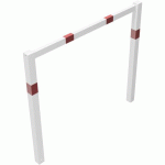 BARRIÈRE POUR CHEMINS PIÉTONS SOUDÉE - BLANC/ROUGE - 1500MM - SCHAKE