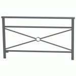 BARRIÈRE VENISE 1.50 M STRUC SIMPLE CROIX ZINC GRIS PROCITY - PROCITY
