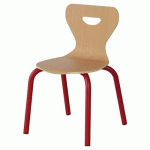 CHAISE MALIBU 4P - T2 - COQUE HÊTRE / ALU ROUGE 3020 - MANUTAN EXPERT
