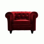 FAUTEUIL CHESTERFIELD 1 PLACE ROUGE