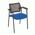 FAUTEUIL YOTA - DOSSIER MAILLE ASSISE BLEU