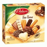 GÂTEAUX ASSORTIMENT DELACRE TEA TIME - BOÎTE MÉTAL 1 KG - DELACRE
