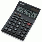 LOT DE 2 - SHARP CALCULATRICE TABLE EL-124 TWH, FONCTIONNEMENT SOLAIRE/