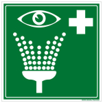 SIGNALETIQUE.BIZ FRANCE - PANNEAU LAVE OEIL. PANNEAU ÉVACUATION ET SECOURS. SIGNALISATION SÉCURITÉ. AUTOCOLLANT RINÇAGE DES YEUX, PVC, ALU