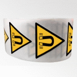 ROULEAU DE PICTOS DE DANGER - CHAMP MAGNÉTIQUE - W006 - ISO 7010  - 100 MM