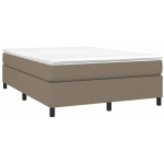 VIDAXL - SOMMIER � LATTES DE LIT TAUPE 140X190 CM TISSU