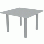 TABLE DE RÉUNION PLATEAU CARRÉ 110X110 GRIS - QUADRIFOGLIO