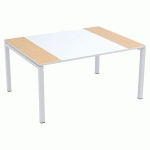 TABLE RÉUNION EASY OFFICE 150X114 PIED BLANC PLATEAU BLC/HÊT - PAPERFLOW