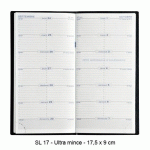 AGENDA EXACOMPTA SL17 CLASSIQUE SEMAINIER - ANNÉE 2026 - 9 X 17,5 CM NOIR