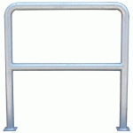 BARRIÈRE DE SÉCURITÉ À PLATINE Ø 60 MM L 1M - ARGENT - MANUTAN EXPERT