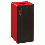 BORNE DE TRI 40 L SANS SERRURE CUBATRI ROSSIGNOL ROUGE - TRI MÉTAL