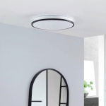 LINDBY PLAFONNIER LED GLANE, Ø 38 CM, NOIR/BLANC, IP44