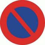 PANNEAU ROND INTERDIT DE STATIONNER PVC