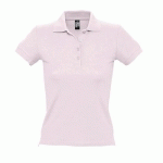 POLO PERSONNALISABLE FEMME EN COTON ROSE PÂLE