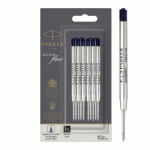 RECHARGE D'ENCRE QUINK POUR STYLO BILLE M PARKER NOIR - BLISTER DE 10