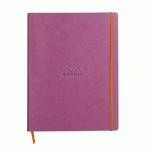 RHODIARAMA CAHIER SOUPLE A4+ 160 PAGES LIGNÉ PAPIER IVOIRE 90G - LILAS