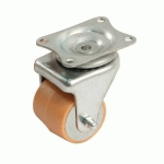 ROULETTE PIVOTANTE PLATINE POLYAMIDE - 70 MM - 100 KG - ALÉSAGE LISSE AVL