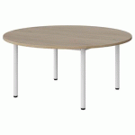 TABLE MALIBU Ø 120 T2 4P STRA ABS CHÊNE 1146/BLC 9016