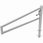 BARRIÈRE CARRÉ PIVOTANTE À BÉTONNER SERRURE PROFILÉE-2000MM - SCHAKE