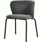 CHAISE EMPILABLE BREAK EN TISSU - GRIS FONCÉ - VEBA