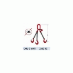ELINGUE CHAINE 3 BRINS - CROCHETS FONDERIE - CMU 2360 KG (CLASSE 80)