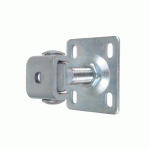 LOT DE 6 PIVOTS DE PORTAIL RÉGLABLES SUR PLATINE EN ACIER ZINGUÉ - Ø20 TORBEL