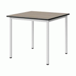 TABLE MALIBU 80X80 T5 4P STRA ANTIB CHÊNE 1146/NOIR BLC 9016