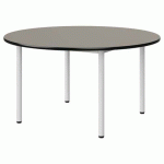 TABLE MALIBU Ø 120 T4 4P STRA GRIS U727/NOIR BLC 9016