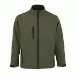 VESTE HOMME ZIPPÉE SOFTSHELL EN POLYESTER ARMY