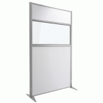 CLOISON KPRIM TISSUS ACOUSTIQUE/VERRE PERLE PROFIL ARGENT - CLEN