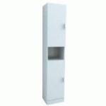 MEUBLE COLONNE POUR SALLE DE BAINS 182X35X30 CM - BLANC LAQUÉ - ECO 35 AURLANE